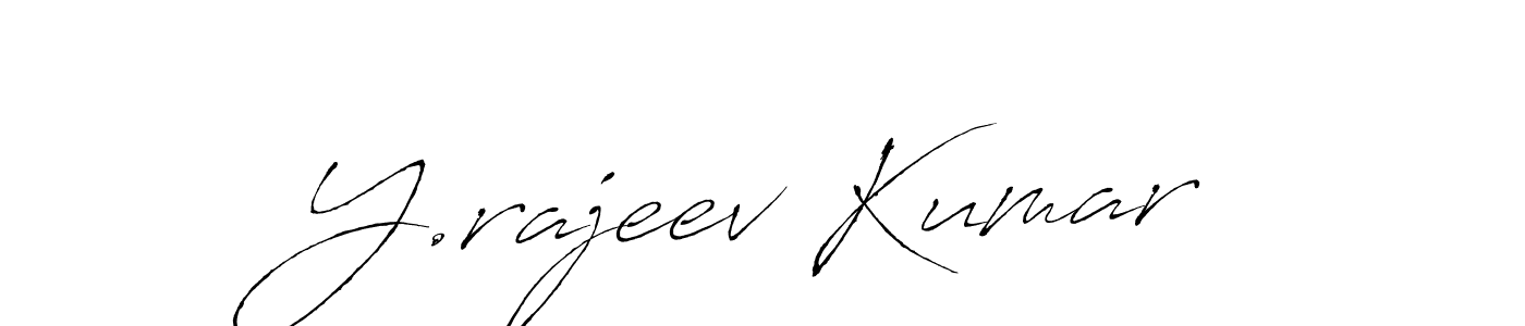 How to make Y.rajeev Kumar name signature. Use Antro_Vectra style for creating short signs online. This is the latest handwritten sign. Y.rajeev Kumar signature style 6 images and pictures png