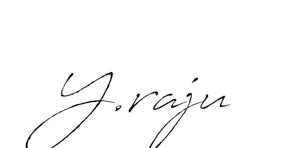 Make a beautiful signature design for name Y.raju. With this signature (Antro_Vectra) style, you can create a handwritten signature for free. Y.raju signature style 6 images and pictures png