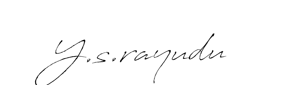Antro_Vectra is a professional signature style that is perfect for those who want to add a touch of class to their signature. It is also a great choice for those who want to make their signature more unique. Get Y.s.rayudu name to fancy signature for free. Y.s.rayudu signature style 6 images and pictures png