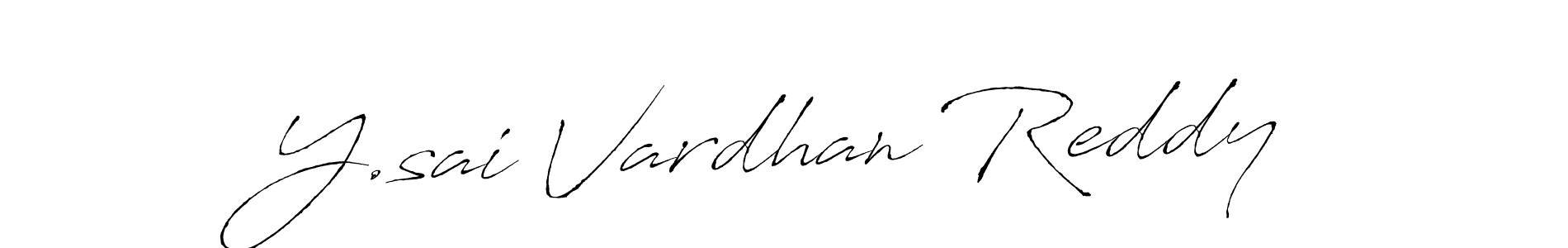 How to make Y.sai Vardhan Reddy name signature. Use Antro_Vectra style for creating short signs online. This is the latest handwritten sign. Y.sai Vardhan Reddy signature style 6 images and pictures png