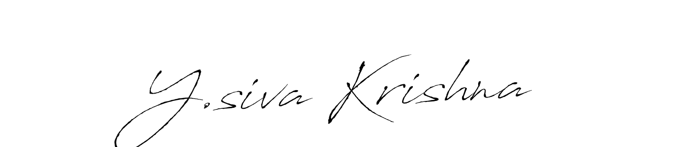 Make a beautiful signature design for name Y.siva Krishna. With this signature (Antro_Vectra) style, you can create a handwritten signature for free. Y.siva Krishna signature style 6 images and pictures png