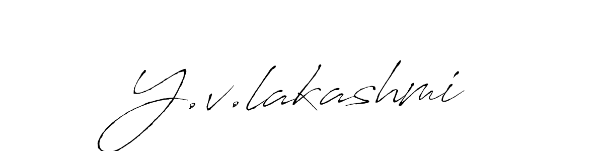 Antro_Vectra is a professional signature style that is perfect for those who want to add a touch of class to their signature. It is also a great choice for those who want to make their signature more unique. Get Y.v.lakashmi name to fancy signature for free. Y.v.lakashmi signature style 6 images and pictures png