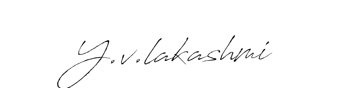 Make a beautiful signature design for name Y.v.lakashmi. With this signature (Antro_Vectra) style, you can create a handwritten signature for free. Y.v.lakashmi signature style 6 images and pictures png