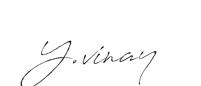 Use a signature maker to create a handwritten signature online. With this signature software, you can design (Antro_Vectra) your own signature for name Y.vinay. Y.vinay signature style 6 images and pictures png