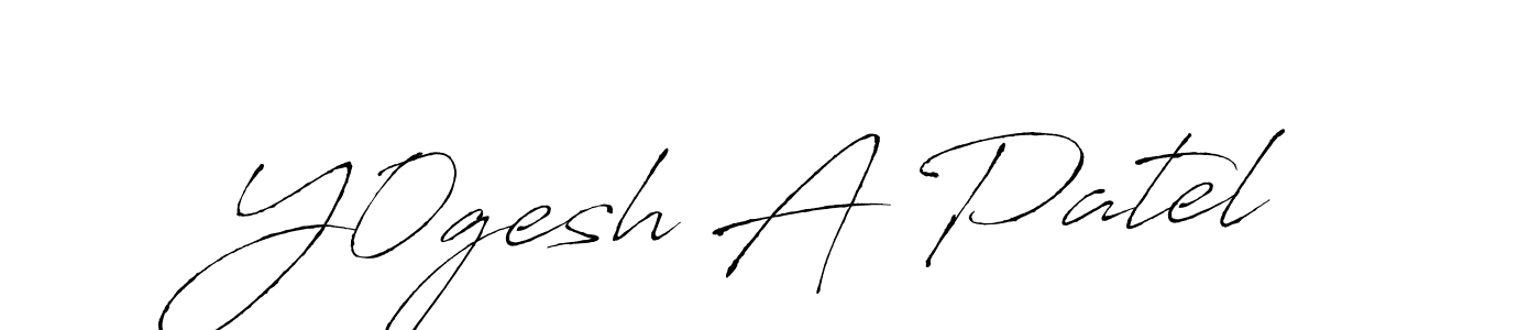 Make a beautiful signature design for name Y0gesh A Patel. With this signature (Antro_Vectra) style, you can create a handwritten signature for free. Y0gesh A Patel signature style 6 images and pictures png