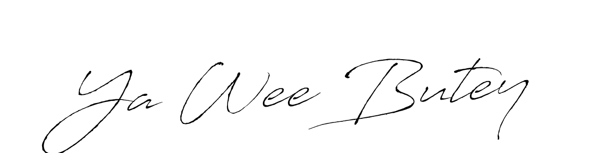 Similarly Antro_Vectra is the best handwritten signature design. Signature creator online .You can use it as an online autograph creator for name Ya Wee Butey. Ya Wee Butey signature style 6 images and pictures png