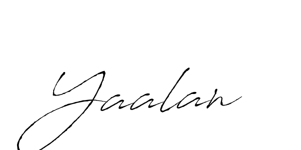 Make a beautiful signature design for name Yaalan. With this signature (Antro_Vectra) style, you can create a handwritten signature for free. Yaalan signature style 6 images and pictures png