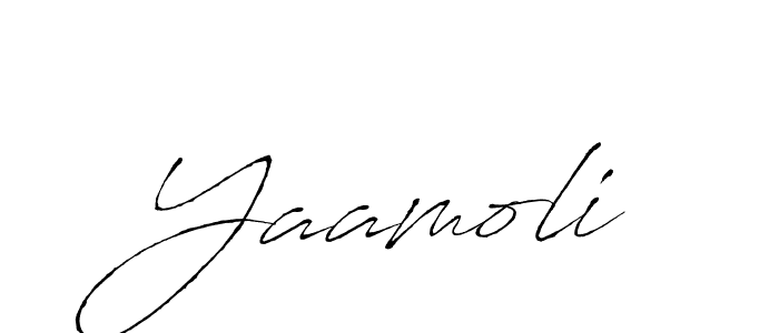How to make Yaamoli signature? Antro_Vectra is a professional autograph style. Create handwritten signature for Yaamoli name. Yaamoli signature style 6 images and pictures png