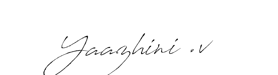 How to make Yaazhini .v signature? Antro_Vectra is a professional autograph style. Create handwritten signature for Yaazhini .v name. Yaazhini .v signature style 6 images and pictures png