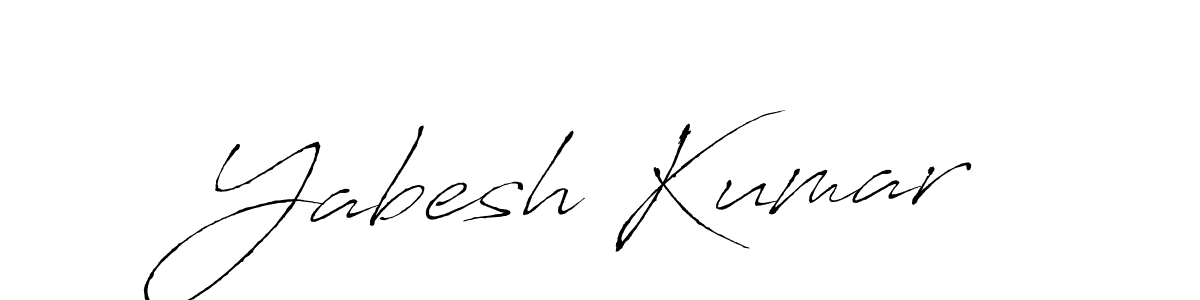 How to make Yabesh Kumar name signature. Use Antro_Vectra style for creating short signs online. This is the latest handwritten sign. Yabesh Kumar signature style 6 images and pictures png