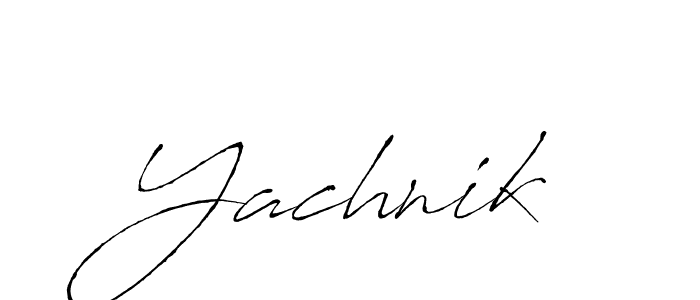 Use a signature maker to create a handwritten signature online. With this signature software, you can design (Antro_Vectra) your own signature for name Yachnik. Yachnik signature style 6 images and pictures png