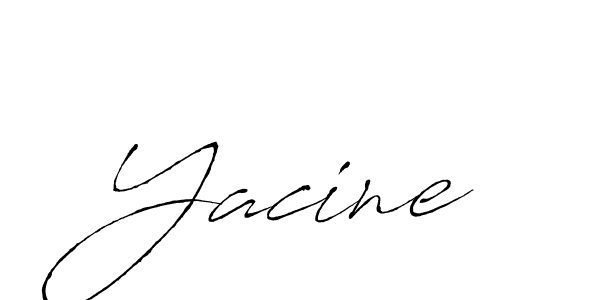 Use a signature maker to create a handwritten signature online. With this signature software, you can design (Antro_Vectra) your own signature for name Yacine. Yacine signature style 6 images and pictures png