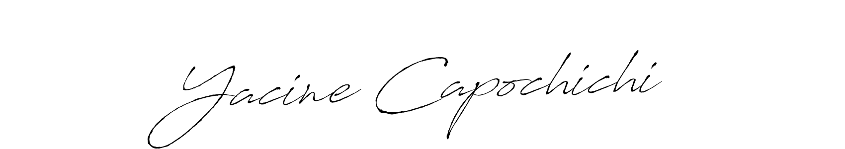 This is the best signature style for the Yacine Capochichi name. Also you like these signature font (Antro_Vectra). Mix name signature. Yacine Capochichi signature style 6 images and pictures png