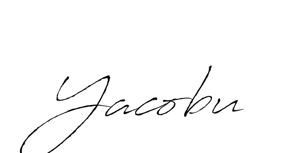 Design your own signature with our free online signature maker. With this signature software, you can create a handwritten (Antro_Vectra) signature for name Yacobu. Yacobu signature style 6 images and pictures png