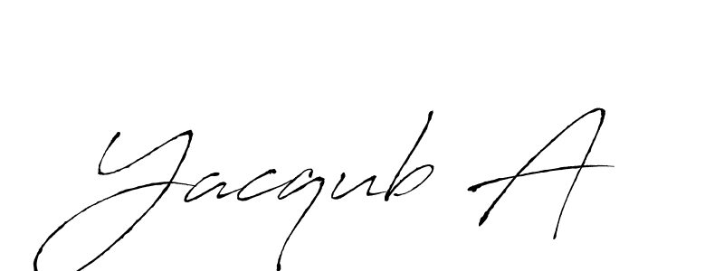 Design your own signature with our free online signature maker. With this signature software, you can create a handwritten (Antro_Vectra) signature for name Yacqub A. Yacqub A signature style 6 images and pictures png