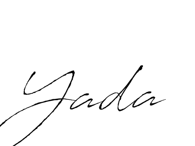 Design your own signature with our free online signature maker. With this signature software, you can create a handwritten (Antro_Vectra) signature for name Yada. Yada signature style 6 images and pictures png