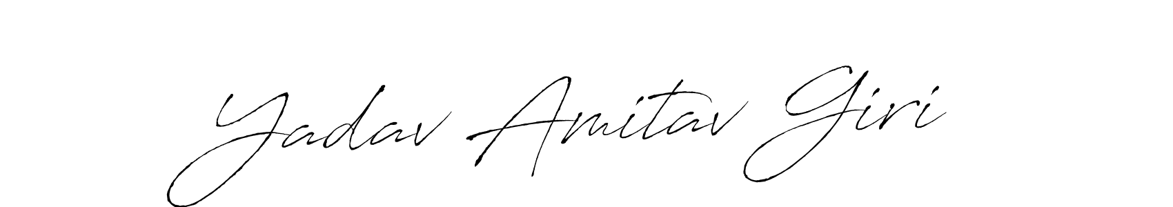 How to make Yadav Amitav Giri name signature. Use Antro_Vectra style for creating short signs online. This is the latest handwritten sign. Yadav Amitav Giri signature style 6 images and pictures png