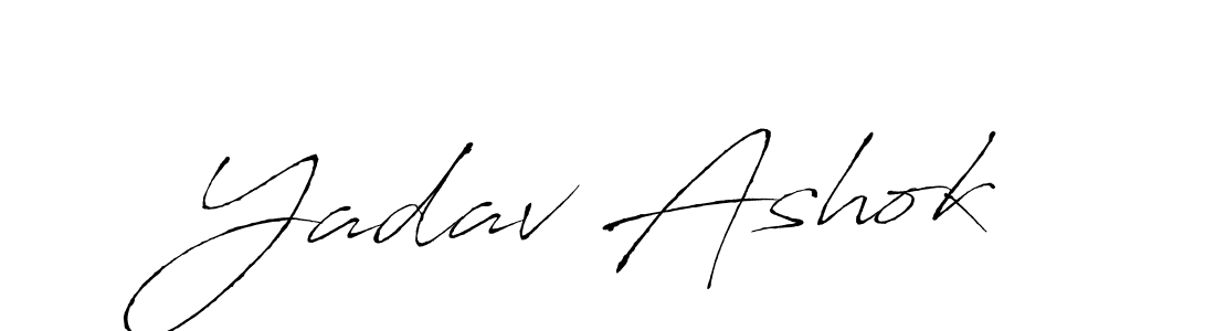 How to make Yadav Ashok name signature. Use Antro_Vectra style for creating short signs online. This is the latest handwritten sign. Yadav Ashok signature style 6 images and pictures png