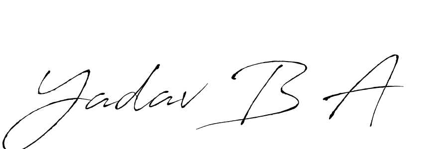 Make a beautiful signature design for name Yadav B A. With this signature (Antro_Vectra) style, you can create a handwritten signature for free. Yadav B A signature style 6 images and pictures png