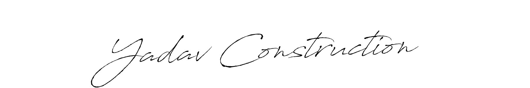 How to make Yadav Construction name signature. Use Antro_Vectra style for creating short signs online. This is the latest handwritten sign. Yadav Construction signature style 6 images and pictures png