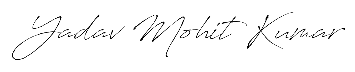 A timeless handwritten aesthetic for Yadav Mohit Kumar. The Antro_Vectra font gives your signature a handcrafted feel with natural curves. Yadav Mohit Kumar signature style 6 images and pictures png