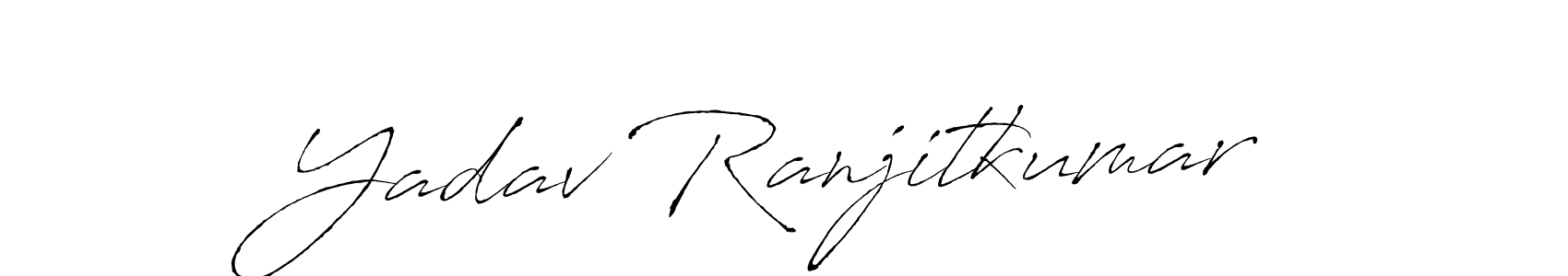 Create a beautiful signature design for name Yadav Ranjitkumar. With this signature (Antro_Vectra) fonts, you can make a handwritten signature for free. Yadav Ranjitkumar signature style 6 images and pictures png