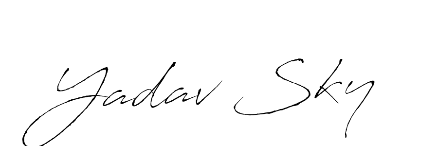 Create a beautiful signature design for name Yadav Sky. With this signature (Antro_Vectra) fonts, you can make a handwritten signature for free. Yadav Sky signature style 6 images and pictures png