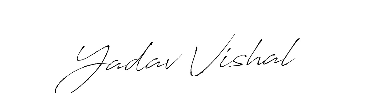 How to make Yadav Vishal name signature. Use Antro_Vectra style for creating short signs online. This is the latest handwritten sign. Yadav Vishal signature style 6 images and pictures png
