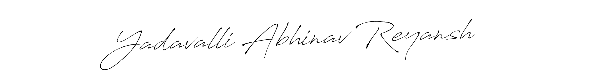 How to make Yadavalli Abhinav Reyansh name signature. Use Antro_Vectra style for creating short signs online. This is the latest handwritten sign. Yadavalli Abhinav Reyansh signature style 6 images and pictures png