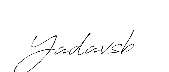 Design your own signature with our free online signature maker. With this signature software, you can create a handwritten (Antro_Vectra) signature for name Yadavsb. Yadavsb signature style 6 images and pictures png