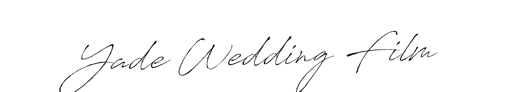 How to make Yade Wedding Film name signature. Use Antro_Vectra style for creating short signs online. This is the latest handwritten sign. Yade Wedding Film signature style 6 images and pictures png