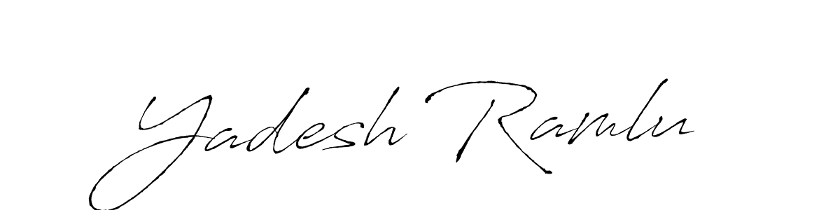 Also You can easily find your signature by using the search form. We will create Yadesh Ramlu name handwritten signature images for you free of cost using Antro_Vectra sign style. Yadesh Ramlu signature style 6 images and pictures png