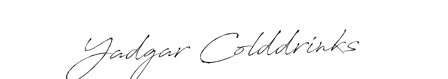 Use a signature maker to create a handwritten signature online. With this signature software, you can design (Antro_Vectra) your own signature for name Yadgar Colddrinks. Yadgar Colddrinks signature style 6 images and pictures png