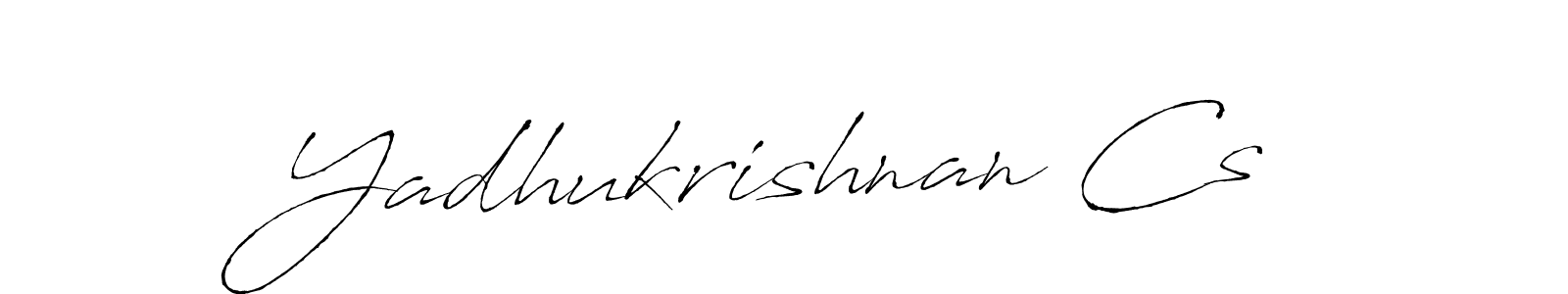 Design your own signature with our free online signature maker. With this signature software, you can create a handwritten (Antro_Vectra) signature for name Yadhukrishnan Cs. Yadhukrishnan Cs signature style 6 images and pictures png