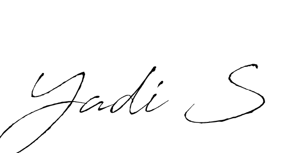 How to make Yadi S signature? Antro_Vectra is a professional autograph style. Create handwritten signature for Yadi S name. Yadi S signature style 6 images and pictures png