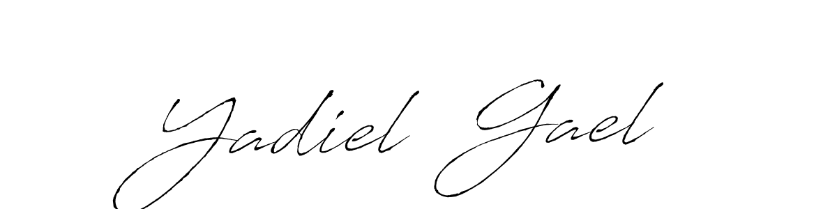 if you are searching for the best signature style for your name Yadiel  Gael. so please give up your signature search. here we have designed multiple signature styles  using Antro_Vectra. Yadiel  Gael signature style 6 images and pictures png