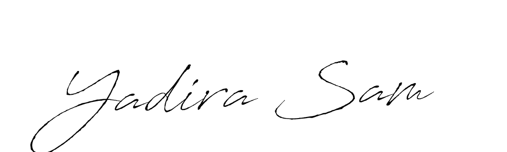 How to make Yadira Sam name signature. Use Antro_Vectra style for creating short signs online. This is the latest handwritten sign. Yadira Sam signature style 6 images and pictures png