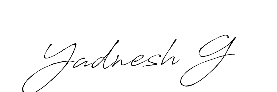 It looks lik you need a new signature style for name Yadnesh G. Design unique handwritten (Antro_Vectra) signature with our free signature maker in just a few clicks. Yadnesh G signature style 6 images and pictures png