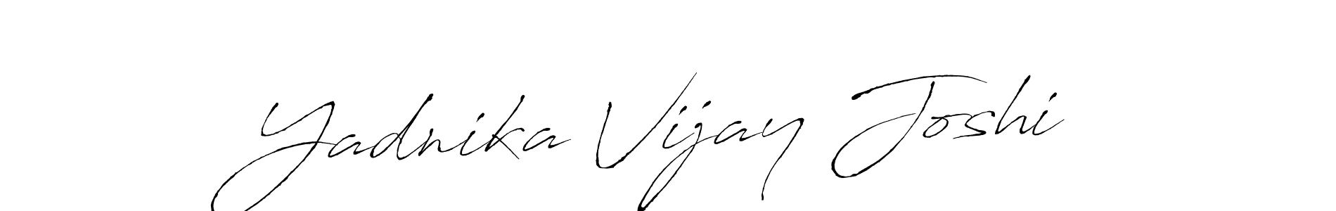 Create a beautiful signature design for name Yadnika Vijay Joshi. With this signature (Antro_Vectra) fonts, you can make a handwritten signature for free. Yadnika Vijay Joshi signature style 6 images and pictures png