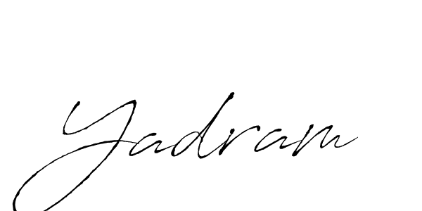 Design your own signature with our free online signature maker. With this signature software, you can create a handwritten (Antro_Vectra) signature for name Yadram. Yadram signature style 6 images and pictures png