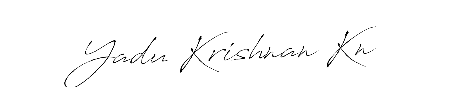 Create a beautiful signature design for name Yadu Krishnan Kn. With this signature (Antro_Vectra) fonts, you can make a handwritten signature for free. Yadu Krishnan Kn signature style 6 images and pictures png