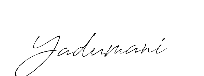 Make a beautiful signature design for name Yadumani. With this signature (Antro_Vectra) style, you can create a handwritten signature for free. Yadumani signature style 6 images and pictures png