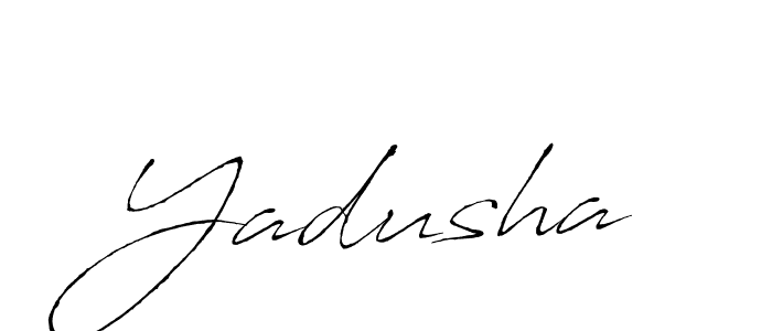 The best way (Antro_Vectra) to make a short signature is to pick only two or three words in your name. The name Yadusha include a total of six letters. For converting this name. Yadusha signature style 6 images and pictures png