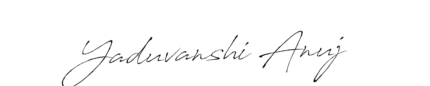 Antro_Vectra is a professional signature style that is perfect for those who want to add a touch of class to their signature. It is also a great choice for those who want to make their signature more unique. Get Yaduvanshi Anuj name to fancy signature for free. Yaduvanshi Anuj signature style 6 images and pictures png