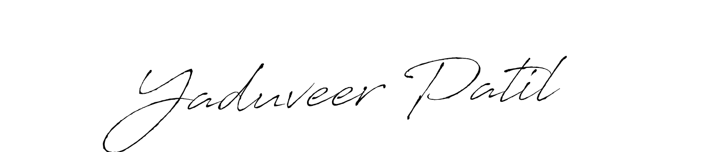Make a beautiful signature design for name Yaduveer Patil. With this signature (Antro_Vectra) style, you can create a handwritten signature for free. Yaduveer Patil signature style 6 images and pictures png