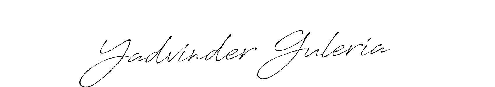 How to make Yadvinder Guleria name signature. Use Antro_Vectra style for creating short signs online. This is the latest handwritten sign. Yadvinder Guleria signature style 6 images and pictures png