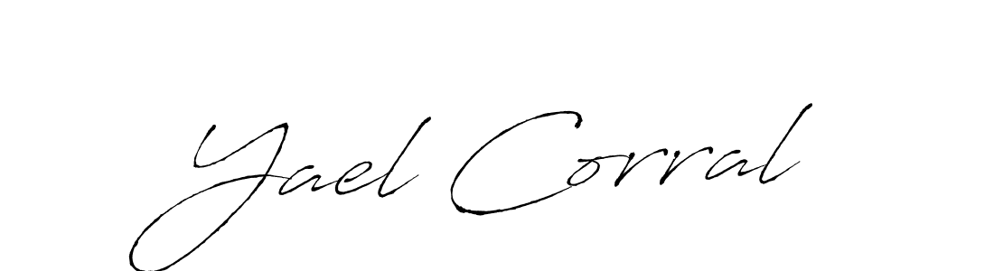 How to make Yael Corral name signature. Use Antro_Vectra style for creating short signs online. This is the latest handwritten sign. Yael Corral signature style 6 images and pictures png