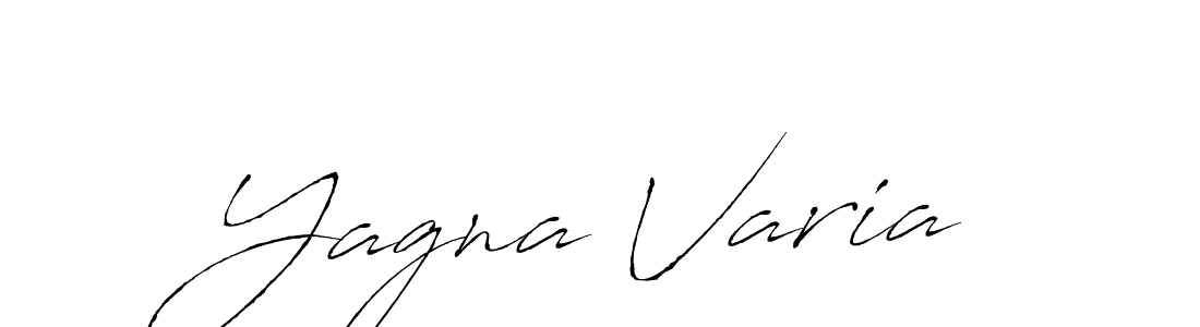 How to make Yagna Varia name signature. Use Antro_Vectra style for creating short signs online. This is the latest handwritten sign. Yagna Varia signature style 6 images and pictures png