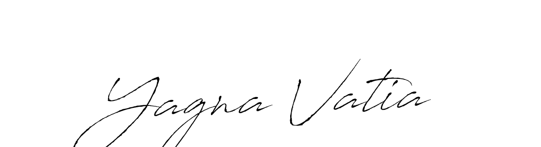 Create a beautiful signature design for name Yagna Vatia. With this signature (Antro_Vectra) fonts, you can make a handwritten signature for free. Yagna Vatia signature style 6 images and pictures png