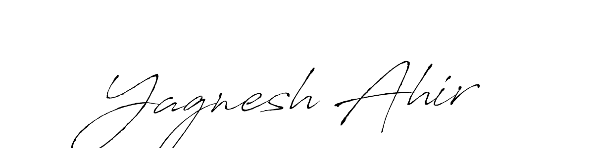 Yagnesh Ahir stylish signature style. Best Handwritten Sign (Antro_Vectra) for my name. Handwritten Signature Collection Ideas for my name Yagnesh Ahir. Yagnesh Ahir signature style 6 images and pictures png